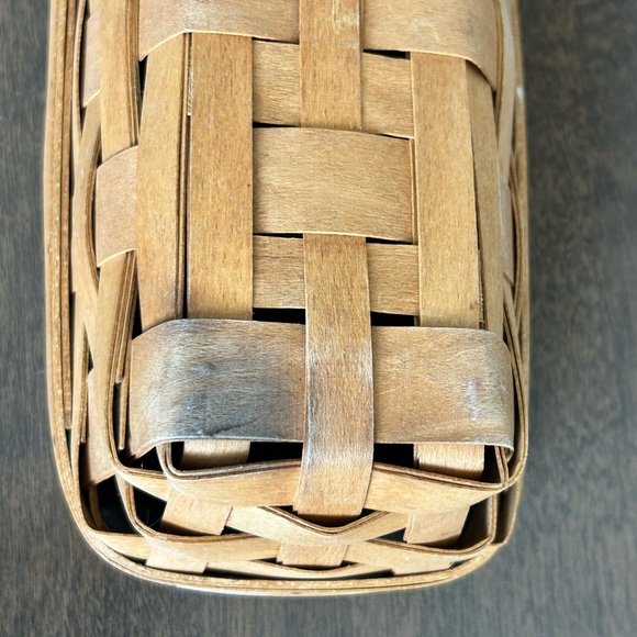 VINTAGE 1993 LONGABERGER CRACKER BASKET 11.5 X 5 X 3 - Picture 10 of 12